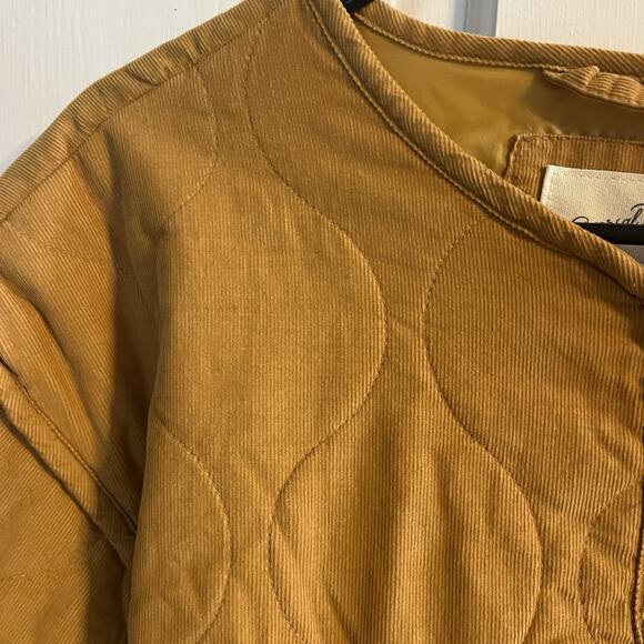 Universal Thread Women’s Quilted Corduroy Jacket XL Golden Mustard Layers Warm - Picture 7 of 13